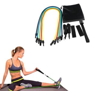 marketplace אביזרי כושר KALOAD 11 Pcs Pull Rope Kits Fitness Resistance Bands Exercises Sport Body Training Yoga Equipment