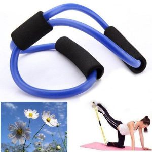 marketplace אביזרי כושר 3X Yoga Resistance Bands Tube Fitness Muscle Workout Exercise Tubes 8 Type Blue