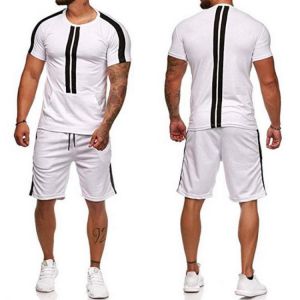 marketplace גברים Mens Short Sleeve Casual Sport Suit Athleisure Sportswear